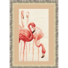 Набор для вышивки крестом Золотое руно Ф-002 "Фламинго"