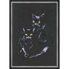 Набор для вышивки крестом Золотое Руно С-006 "Кошки"