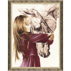 Набор для вышивки Золотое Руно СВ-016 "Девочка с лошадью"
