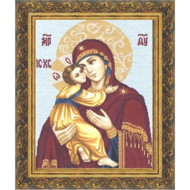 Набор для вышивки крестом Золотое Руно ПИ-010 "Владимирская икона Божьей Матери"