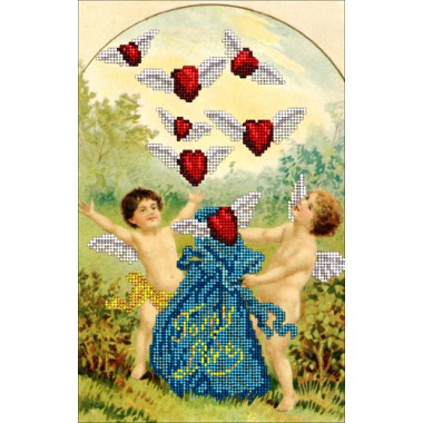 Набор для вышивания бисером Краса і Творчість 60115 "День Св.Валентина 6"