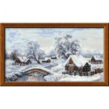 Набор для вышивки крестом Риолис 100/002 "Зимняя деревня"