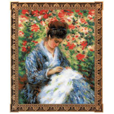 Набор для вышивания Риолис 100/051 "Мадам Моне за вышивкой" по мотивам картины К. Моне