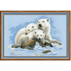 Набор для вышивки крестом Риолис 1033 "Белые медведи"