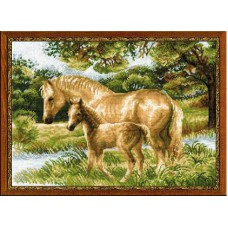 Набор для вышивки Риолис 1258 "Лошадь с жеребёнком"