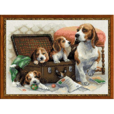 Набор для вышивки Риолис 1328 "Собачье семейство"