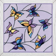 Набор для вышивки Риолис 1625 Подушка/панно "Витраж. Бабочки"