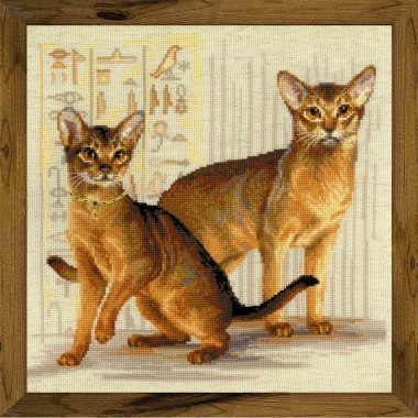 Набор для вышивания Риолис 1671 "Абиссинские кошки"