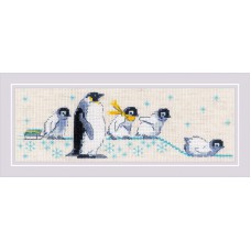 Набор для вышивания крестом Риолис 1975 Пингвинчики
