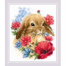 Набор для вышивания крестом Риолис 1986 Кролик в цветах