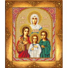 Набір для вишивання бісером Російська майстриня 313 "Святі Віра, Надія, Любов та матір їх Софія"