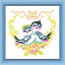 Набор для вышивки крестом Чарівна Мить 185 "Влюбленные птички"