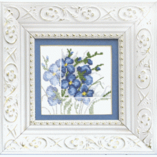 Набор для вышивки крестом Чарівна Мить А-023 "Синие цветы - триптих 1"