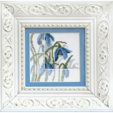 Набор для вышивки крестом Чарівна Мить А-024 "Синие цветы - триптих 2"