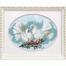 Набір для вишивки хрестом Чарівна Мить А-165 "Любов і голуби"
