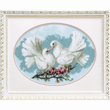 Набор для вышивки крестом Чарівна Мить А-165 "Любовь и голуби"