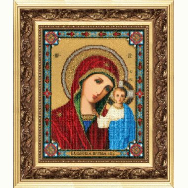 Набір для вишивки бісером Чарівна Мить Б-1191 "Ікона Божої Матері Казанська"