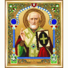 Набір для вишивки бісером Чарівна Мить Б-1206 "Ікона Святителя Миколи Чудотворця"