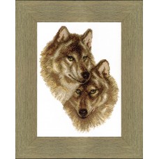 Набор для вышивки крестом Чарівна Мить ВТ-058 "Волк и волчица"