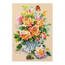 Набір для вишивки хрестиком Чудова голка 100-021 Чайні троянди