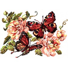Набор для вышивки Чудесная игла 42-06 "Пионы и бабочки"
