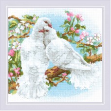 Набор для вышивания крестом Риолис 1856 Белые голуби