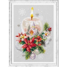 Набор для вышивки крестом Чудесная игла 100-231 Рождественская свеча