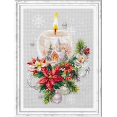 Набор для вышивки крестом Чудесная игла 100-231 Рождественская свеча