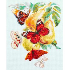Набір для вишивки хрестом Чудесная игла 130-051 Метелики на груші