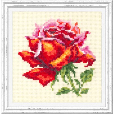 Набір для вишивки хрестом Чудесная игла 150-003 Червона троянда