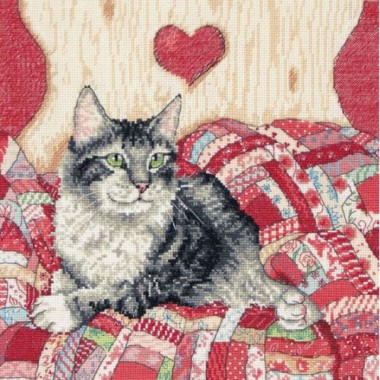 Набор для вышивки Anchor APC955 "Кот и сердце"