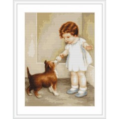 Набор для вышивания Luca-S B372 "Девочка с собакой"