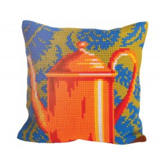 Набор для вышивания Collection D'Art 5013 Подушка "Fabulous Orange Tea Pot"