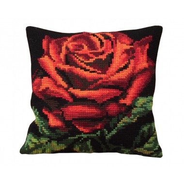 Набор для вышивания Collection D'Art 5104 Подушка "Red Velvet Rose"