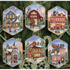 Набор для вышивки Dimensions 08785 Рождественские украшения деревня