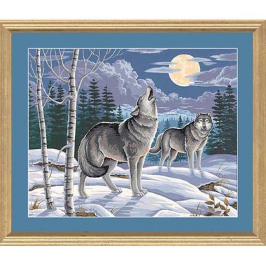 Набор для рисования Dimensions 91004 Вой волка в зимнем лесу