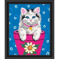 Набор для рисования Dimensions 91367 Цветочный горшок с котенком