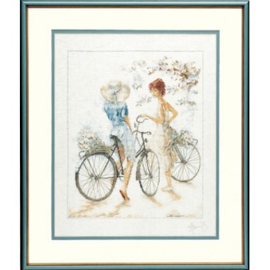 Набір для вишивання Lanarte 33788 "Велосипедистки"