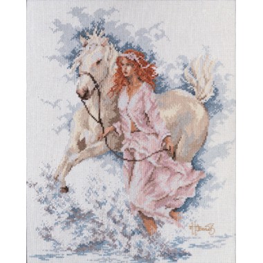 Набор для вышивания Lanarte 33827 "Девушка с лошадью"