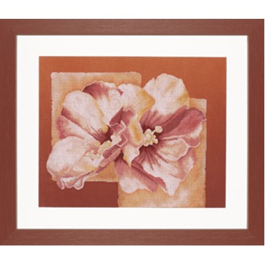 Набор для вышивания Lanarte 35060 "Абстракция с розовой китайской розой"