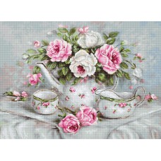 Набір для вишивання Luca-S B2317 Чайний сервіз і троянди