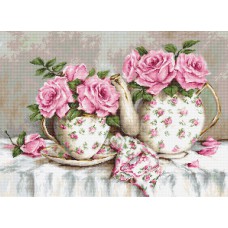 Набор для вышивания Luca-S B2320 Утренний чай и розы
