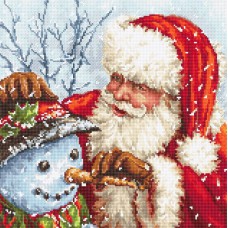 Набір для вишивання хрестом Letistitch LETI 919 Санта Клаус і сніговик