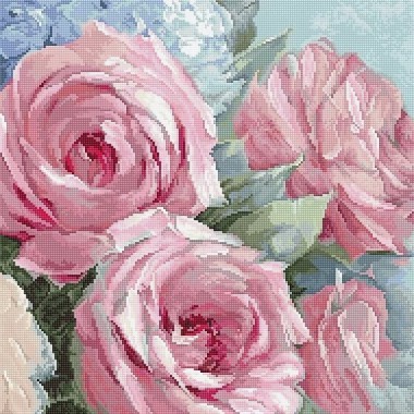 Набор для вышивания крестом Letistitch LETI 928 Бледно-розовые розы