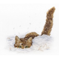 Набор для вышивания М.П.Cтудия НВ-557 Кот в снегу