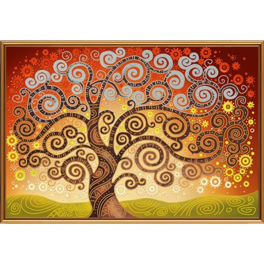 Малюнки на тканині для вишивання бісером Нова Слобода БИС0282 "Дерево щастя"