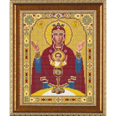 Рисунки на ткани для вышивания бисером Новая Слобода БИС1213 "Богородица «Неупиваемая чаша»"