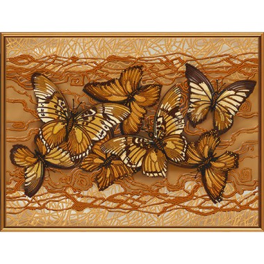 Рисунки на ткани для вышивания бисером Новая Слобода БИС1272 "Полет бабочек"