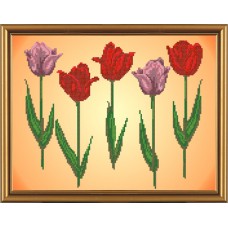 Малюнки на тканині для вишивання бісером Нова Слобода БИС3043 "Тюльпани"