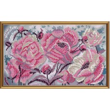 Рисунки на ткани для вышивания бисером Новая Слобода БИС3267 "Розовые пионы"